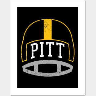 Pitt Retro Helmet - Black Posters and Art